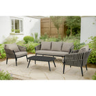 Backyard Lifestyles - Ensemble de patio conversation 4 pièces Nautique - Charbon-9