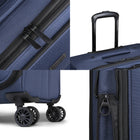 Bugatti - Ensemble de 3 valise souple - la Reborn - Bleu-Poignée supérieure renforcée sur tous les modèles et poignée latérale renforcée sur les modèles moyens et grands