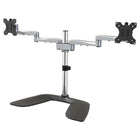 Startech - Stand double moniteur - Stand ergonomique pour écran de bureau jusqu’à 32" VESA - Argent-Support de moniteur robuste de 32 pouces : LE SUPPORT MULTI-MONITEURS DE BUREAU COMPATIBLE VESA 75x75/100x100mm supporte 2 grands écrans jusqu’à 32" (17,6 lb/8 kg) par écran avec ajustement horizontal d’articulation et de hauteur