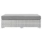Modway - Convene Terrasse extérieure Ottoman rectangulaire in Gris clair-Glissements au pied sans marquer