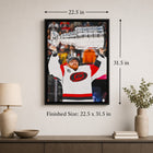Frameworth - Frederik Andersen Toile encadrée 20 po H x 29 po l Carolina Hurricanes Champions de la Coupe Stanley 2026 - Sous licence officielle LNH/AJLNH-7