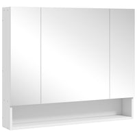 Kleankin - Armoire à pharmacie murale de salle de bain avec miroir - blanc-À utiliser comme armoire de toilette, de beauté ou à pharmacie dans votre salle de bain 
