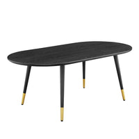 Modway - Vigor Ovale de 47 po Table basse - Noir-Table basse ovale