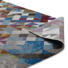 Modway - Lavendula Mosaïque triangulaire Tapis 4 pi l x 6 pi L - Multicolore-Haute densité / Tissé à la machine