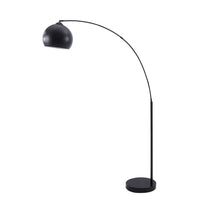 Monarch Specialties - 9634 74"H Lampadaire, Métal Noir/Contemporain-Cette lampe sur pied arquée de 74 po présente une finition noire élégante et une silhouette gracieuse qui s'harmonise avec les décors modernes, apportant une touche contemporaine et soignée aux salons, chambres ou bureaux