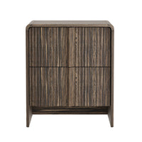 Manhattan Comfort - Table de nuit contemporaine Novara 22" à 2 tiroirs - Noyer Jacobean-Finition stratifiée grain de bois : aspect bois chaud et naturel avec une surface durable et facile à nettoyer