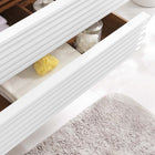 Modway - Render Support mural de 36" Armoire de toilette de salle de bain (lavabo non inclus) - Noyer blanc-MDF et panneau de particules