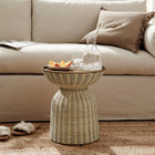 Modway - Lazaro Manche Rotin Table d’appoint - Laiton Naturel Poli-Plateau métallique amovible