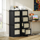 HOMCOM - Armoire à dossiers 4 tiroirs format lettre/A4 verrouillable - noir-Chaque tiroir dispose d’une serrure séparée et de deux clés pour la confidentialité 
