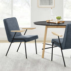Modway - Vista Fauteuil à manger - Laguna-Siège et dossier rembourrés en tissu