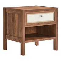 Modway - Capri Grains de bois Table de chevet, Noyer-Stratifié à grain de bois