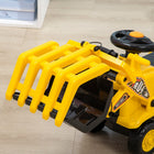 Aosom - Excavatrice pour enfants avec pince - jaune-Conception de pince pour attraper des jouets 