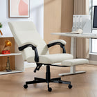 Vinsetto - Fauteuil de bureau pivotant à haut dossier inclinable avec repose-pieds et accoudoirs rembourrés - blanc crème-Fonction d'inclinaison permettant de verrouiller la chaise à n'importe quel angle (angle maximal 135°), avec un repose-pieds pour se reposer