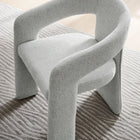 Modway - Oslo Tonneau Tissu tapis Chaise d’accent pour salle à manger - Gris colombe-Entièrement assemblé