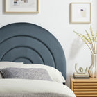Modway - Solana Arqué Performance Velvet Tête de lit jumelée, Cadet Blue-Rembourrage en mousse dense