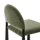 Modway - Hayley Tissu rembourré Fauteuil d’appoint de salle à manger - Feuille Noire-10