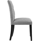 Modway - Duchess Tissu Chaise à manger Ensemble de 2 - Gris clair-Capsules de pied non marquées