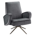 Modway - Superior Performance Velvet Chaise pivotante - Gris-Chaise pivotante