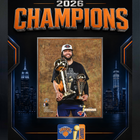 Frameworth - Cadre photoglass de Jalen Brunson des New York Knicks trophées du championnat 2026 - 18 po l x 22 po H - noir-Présentoir photoglass encadré : cadre PhotoGlass de Jalen Brunson des New York Knicks trophées du championnat et de joueur par excellence 2026 motif championnat noir pour les amateurs et collectionneurs des New York Knicks