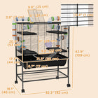 PawHut - Cage à hamster roulant 43 po avec système de tubes tunnels et étagère de rangement-Portes avant et supérieure facilitant l’accès et le nettoyage