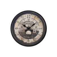 Monarch Specialties - Horloge - 20 po Rond - Horloge Murale - Brun Antique - Transitionnel-Une horloge murale ronde de 20 pouces en marron antique avec un arrière-plan vintage, imprimé aviateur, ajoute une touche sophistiquée et nostalgique à votre décoration intérieure