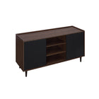 Manhattan Comfort - Buffet Duane 59,05 po style mid-century moderne - marron foncé et noir-10