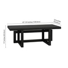 Hudson&Canal - Table basse rectangulaire Breslow 47" L - Grain noir-9