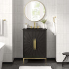 Modway - Awaken 24" Vanette de salle de bain - Noir noir-Bassin d’évier en céramique