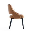 Manhattan Comfort - Lot de 2 chaises de salle à manger modernes Tremont 55 cm, revêtement similicuir, coloris Saddle-Hauteur d’assise : 48 cm