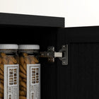 HOMCOM - Armoire de rangement 63 po avec étagères réglables - noir-Couleur : Noir 