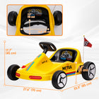 Qaba - Kart à pédales électrique pour enfants 6V 7AH - jaune-Fabriqué en PP et métal pour une longue durée de vie 