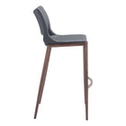 Zuo - Ace Tabouret de bar - Gris foncé/Noyer - Ensemble de 2-Garantie limitée de 3 ans