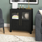 Hudson&Canal - Meuble d'appoint Holbrook de 71 cm de largeur - Grain noir-Dimensions du produit : 14" L x 28" l x 32" H