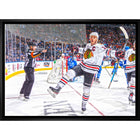Jonathan Toews Chicago Blackhawks Goal Celebration sur toile - Toile encadree - 31" x 22"-Impression sur toile de qualité supérieure avec bordures enveloppées