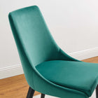 Modway - Viscount Performance Velvet Chaise à manger - Sarcelle-Capsules de pied non marquées