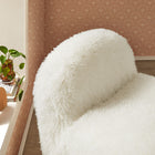 Modway - Mina Fausse fourrure Chaise d’accent - Blanc-Capsules de pied sans marque