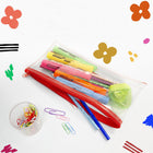 BAZIC Products - Pochette transparente polyvalente à fermeture éclair - Fermetures éclair de couleurs assorties - Paquet de 12-6