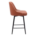 Zuo - Keppel Swivel Tabouret de comptoir - Brun-Garantie limitée de 3 ans