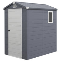 Outsunny - Abri de jardin 4,5 pi x 6 pi-Un espace de rangement dédié pour les outils de jardin, les équipements de jardin, les appareils de piscine, etc.
