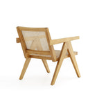 Manhattan Comfort - Hamlet fauteuil d’appoint industry chic 22,64" - nature-Dossier carré unique en cannage