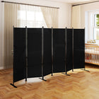 HOMCOM - Séparateur de pièce autoportant à 6 panneaux pour bureau à domicile - noir-Assemblage simple requis 