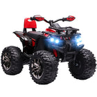 Aosom - Voiture électrique pour enfants, quad 12v/10ah - rouge-Quatre pneus larges texturés offrent une conduite stable et fluide. 