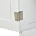 HOMCOM - Buffet de cuisine 39,4 po L armoire de rangement - blanc-Les poignées en métal vintage sont son atout attrayant 