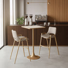 Zuo - Spot Table de bar - Beige/Or-Matériau: Acier