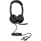 Jabra - Casque stéréo filaire USB-C/A et Bluetooth Evolve2 50 - Teams-Professionnalisme de travail n’importe où, avec la technologie de microphones à réduction de bruit