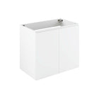 Modway - Bryn Fixation murale de 30" Vanité de salle de bain (lavabo non inclus) - Blanc-Vanité de salle de bain moderne
