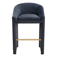 Zuo - Emas Tabouret de bar - Gris minuit-Texture douce et lisse