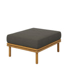 Modway - Wren Terrasse extérieure Bois de teck Ottoman in Gris silex naturel-Bois de teck massif
