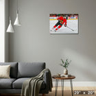 Patrick Kane Blackhawks Red-H Skating - Toile encadree - 29" x 20"-Parfait pour toute pièce de votre maison ou bureau