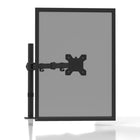 Kanto - Support de bureau pour moniteur simple - Clips de gestion des câbles - Noir-Rotation du moniteur à 360° pour une orientation verticale et horizontale de l'écran